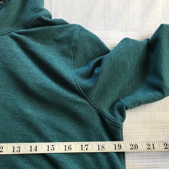 Under Armour Women's Loose Medium Cowl Neck Teal Cropped Hoodie Sweatshirt - Picture 7 of 10